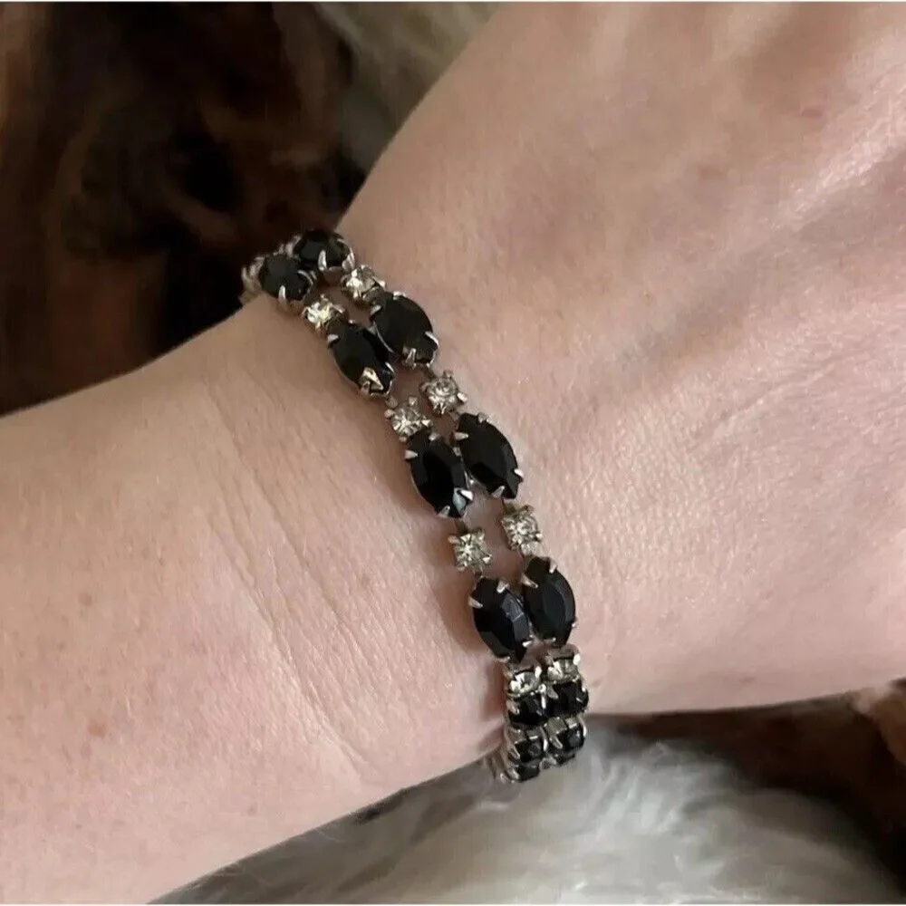 Vintage Kramer Signed Tennis Bracelet 7